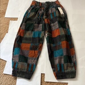 Women’s Patchwork Corduroy Pants - Multicolor